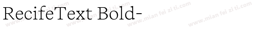 RecifeText Bold字体转换